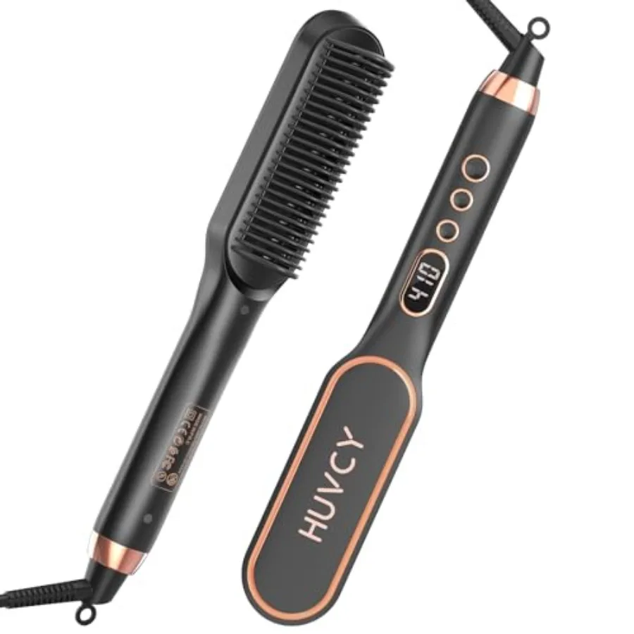 

Hair Straightener Brush Electric straightening Brush with Ceramic Quick Heating Hair Straightener for Women Dual Voltage Therma