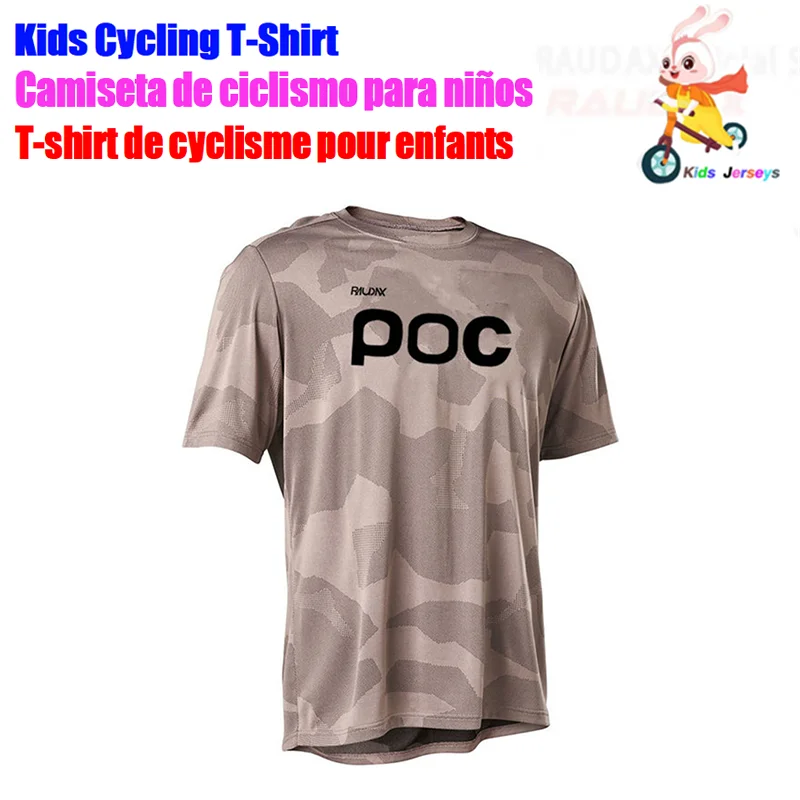 Kids Sports Team Downhill Jerseys 2022 Children Summer MTB Bike Shirts Offroad Quick Dry  Balance Car Jersey Sportwear Clothing