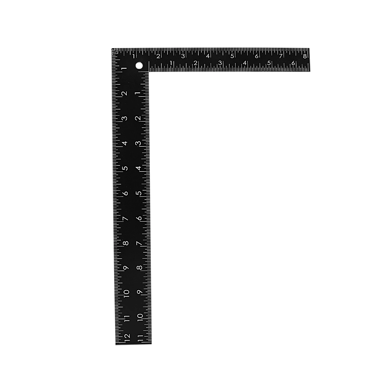 Teacher 0-30cm 0-20cm Measuring Range L Shaped Design Square Ruler Black