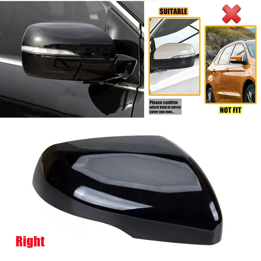 1PCS For Ford Edge 2015-2021 Rearview Side Mirror Cover Wing Cap Exterior Door Rear View Trim Car Replacement Accessories
