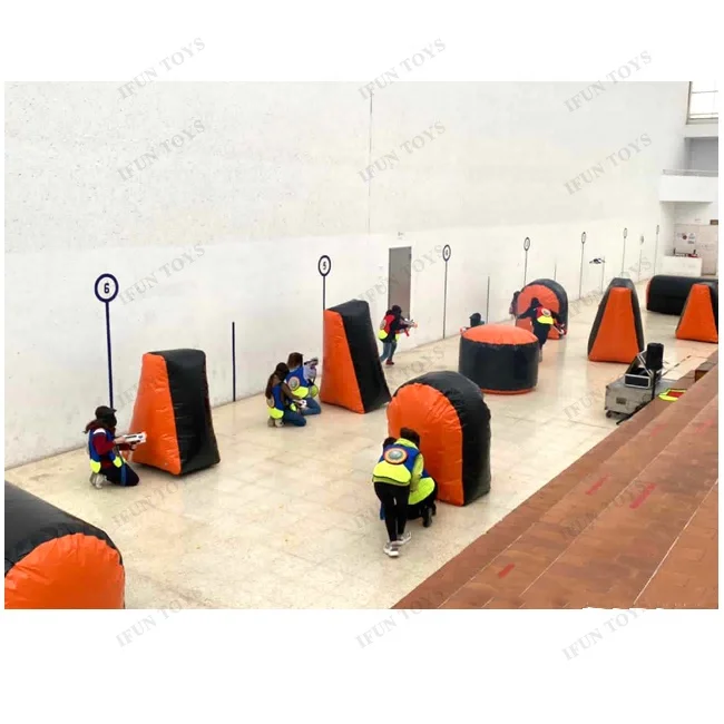 

Outdoor Speedball Paintball Field PVC Inflatable Air Bunker / Inflatable Paintball Bunker Archery Game
