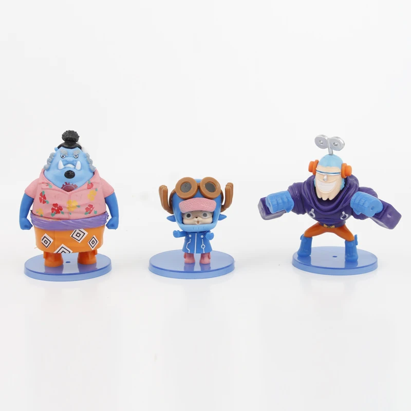 10pcs/set One Piece Luffy Zoro Nami Franky Figures Pvc Model Toys 6.5-10cm