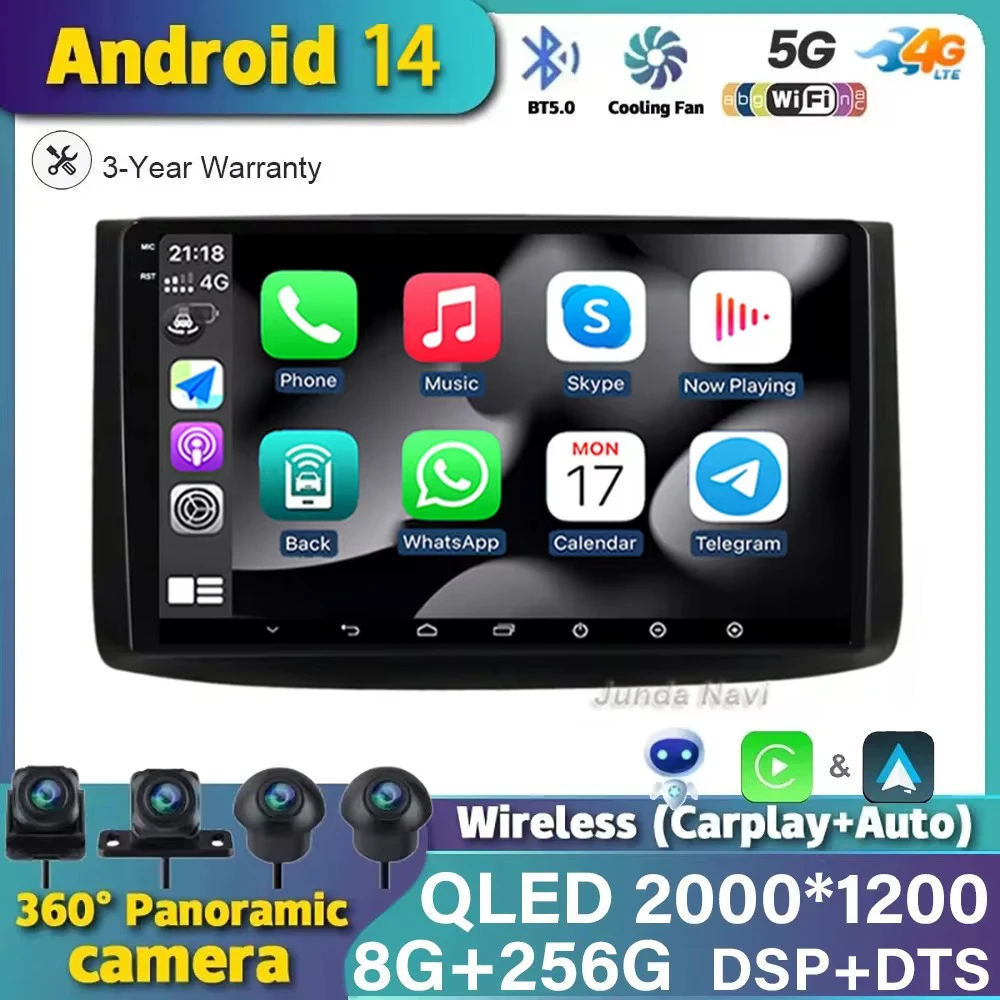 

Android 14 For Chevrolet AVEO T250 2006-2012 Car Radio Multimedia Video Player GPS Navigation Wireless Carplay Split Screen QLED