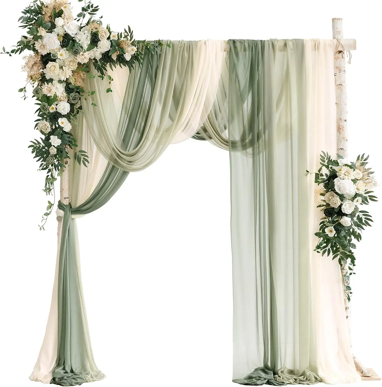 Wedding Arch Flowers, Arbor Decor, 5-Piece Set