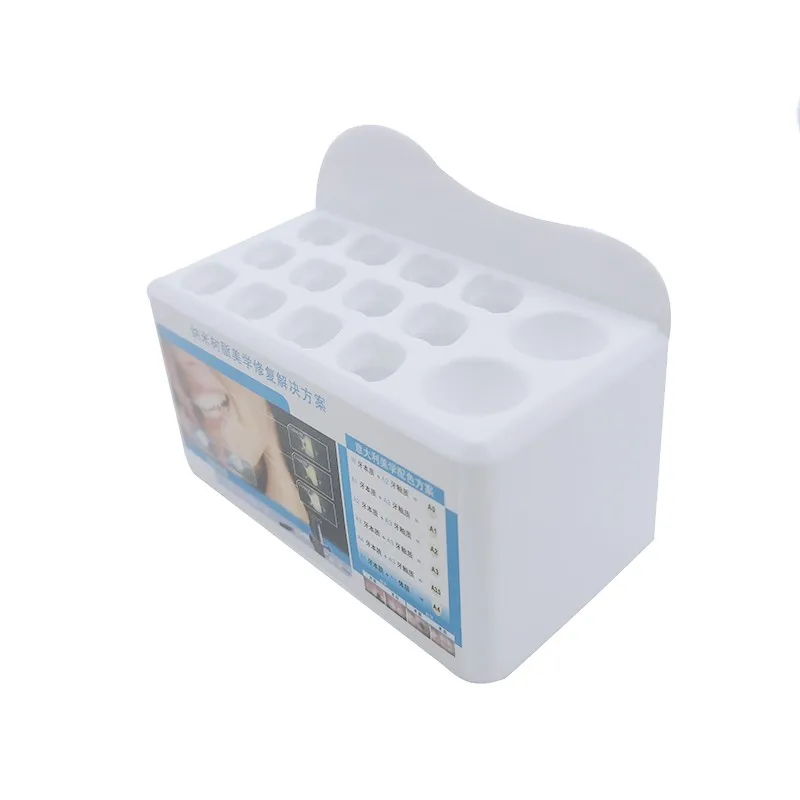 Dental White Adhesive Resin Syringe Organizer Holderbox For Dental item Dentist Lab Storage Hight Quality 1 pcs Collection Box