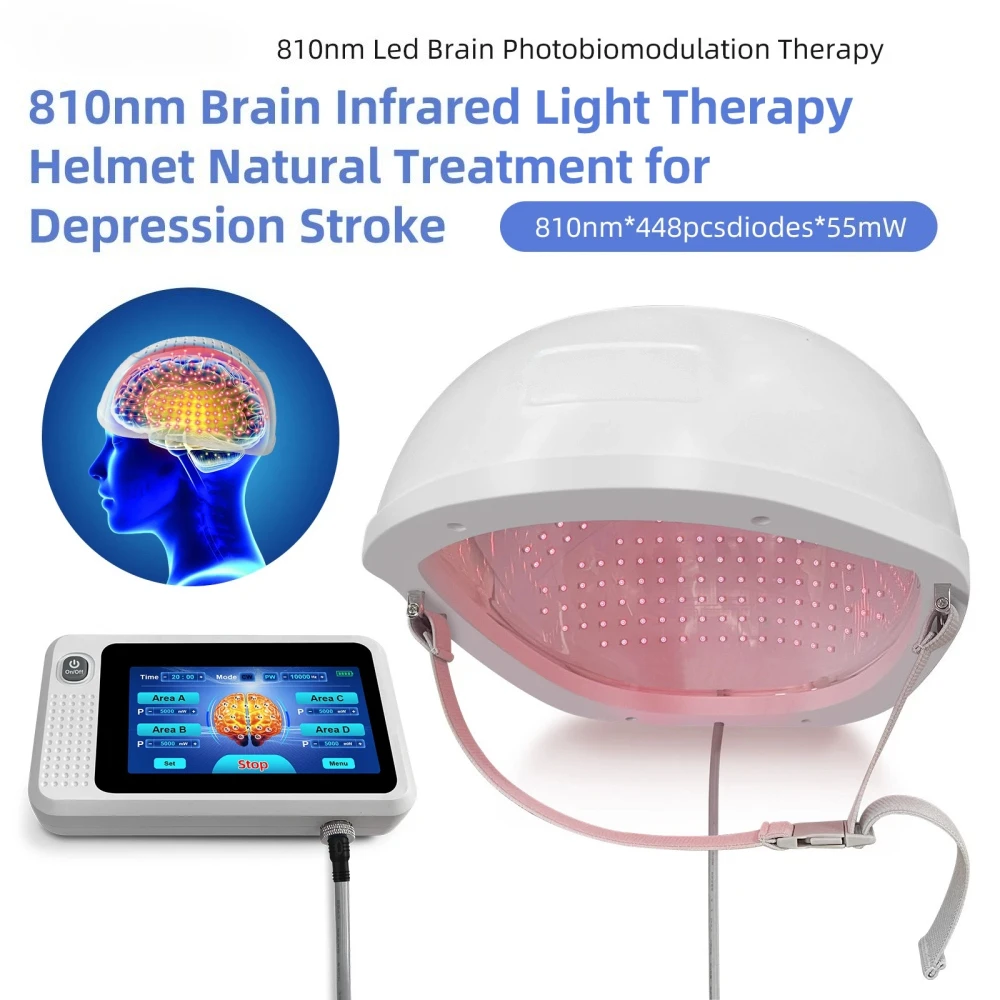 

Frovab Advanced 810nm PBM Helmet with 4 Customizable Brain Stimulation Zones Photobiomodulation NIR Therapy for Stroke Recovery