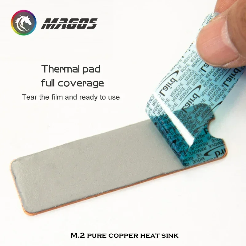 

Ноутбук M.2 2280 SSD NVME Радиатор Полностью медный +Laird 700 Pad M2 Кулер Радиатор падения 6-15 D Cel Для SN550 970EVO RD20