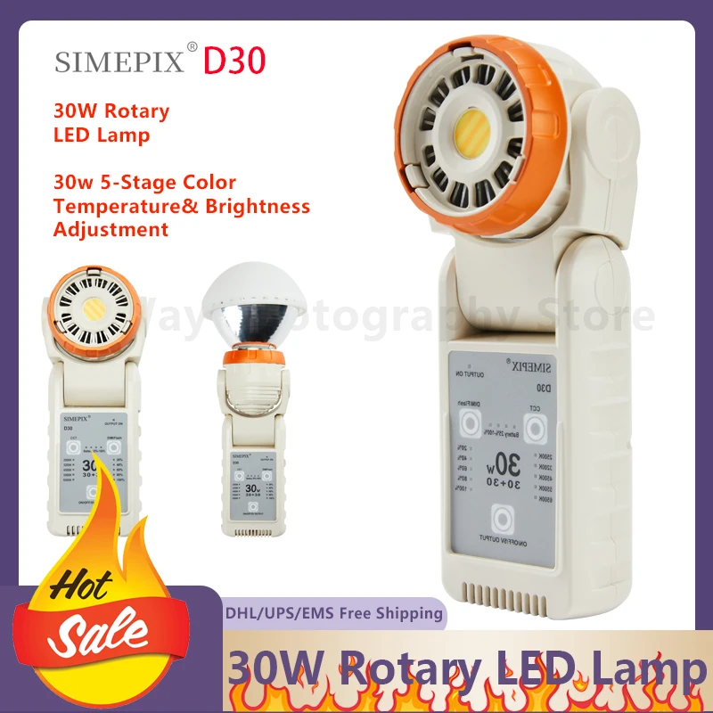 

Falconeyes Simepix D30 Rotating Led Light 30W 5Stage Color Temperature High Crl Dual Color Temperature Modes for Photography