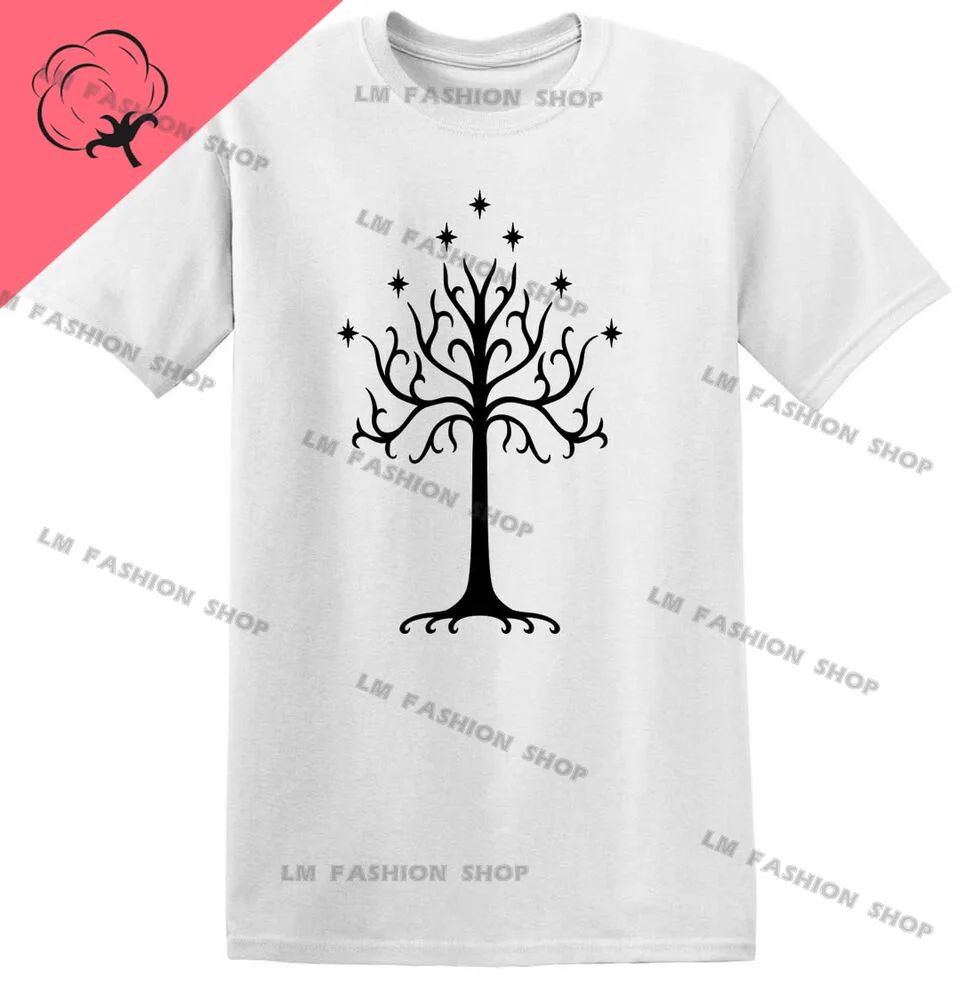 Tree of Gondor Graphic TShirts Men's Clothing Short Sleeve Tops Cotton Tees Women's Printed T-Shirt