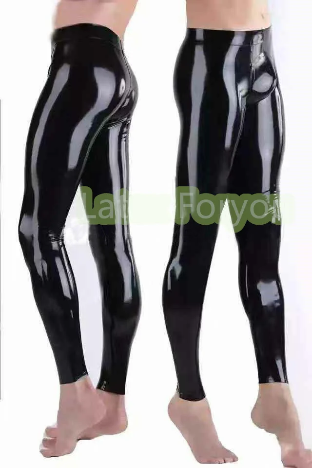 

Handmade New Latex Trousers Men Latex Leggings 3D Crotch No Zipper Sexy Man Pants In Various Color Customized