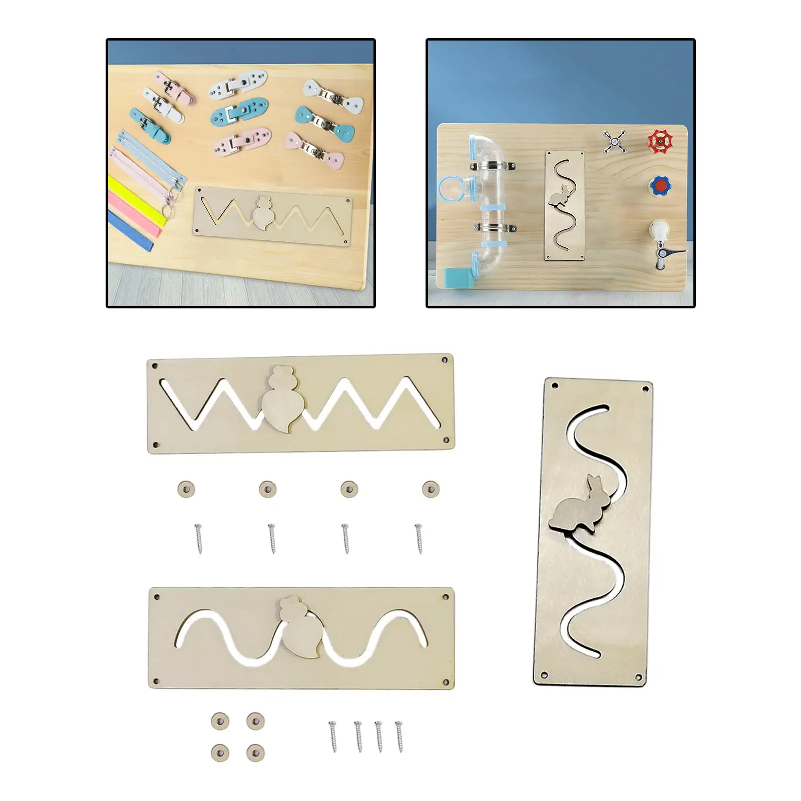 Planche Sensorielle pour Enfant, Pièces de Bricolage, Rail Coulissant, Accessoires de Jeu