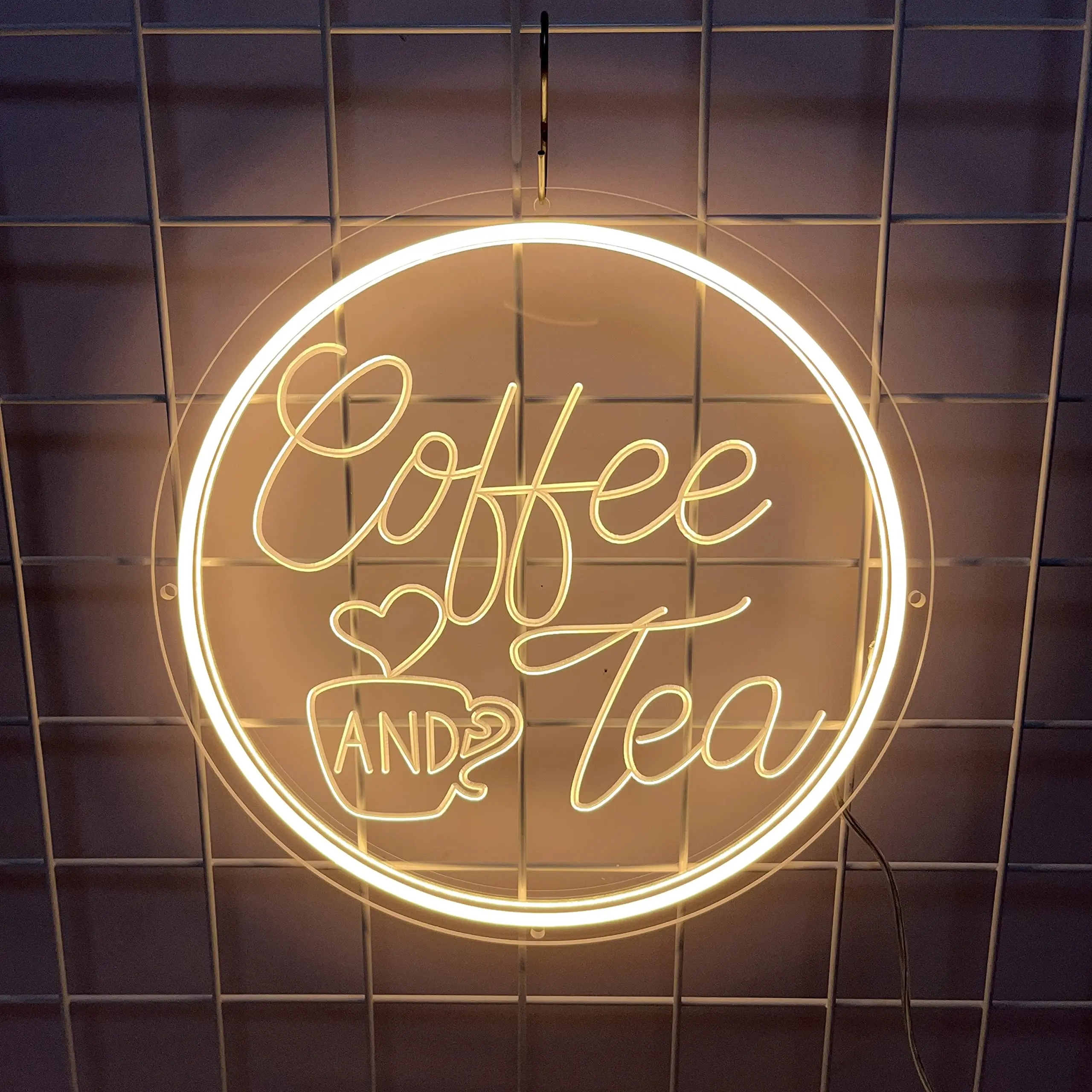 Coffee and Tea Neon Signs for Wall Decor LED Neon Light Signs USB Dimmable Coffee Bar Kitchen Home Cafe Office Club Restaurant