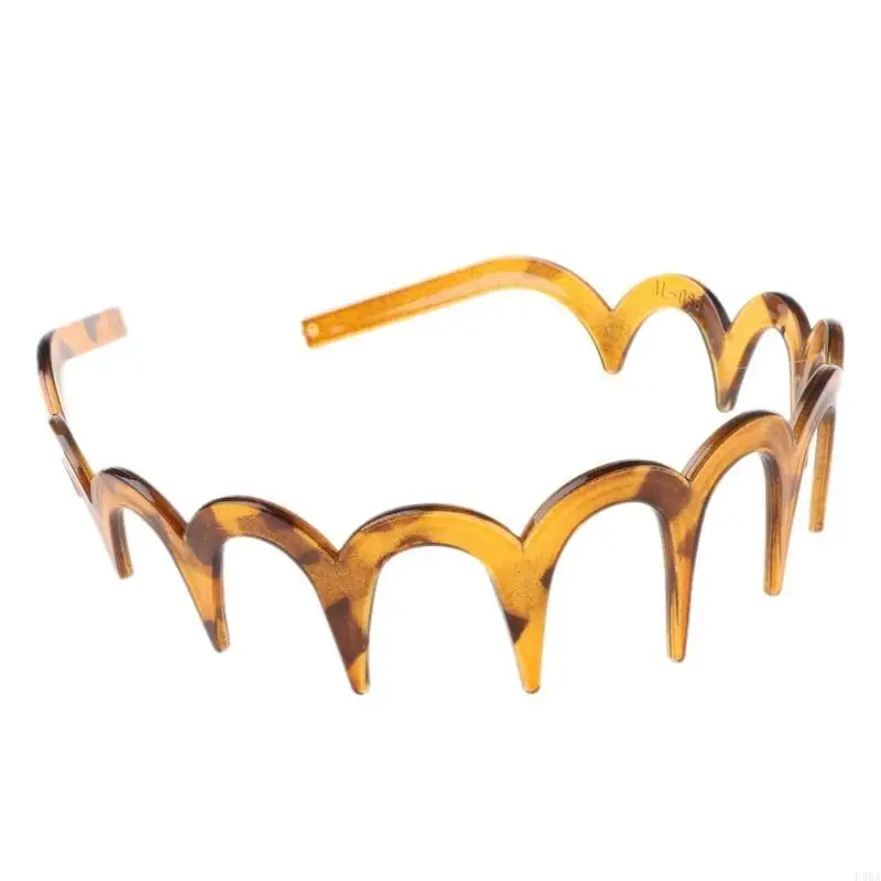 P88A – bandeau à dents longues pour femmes filles, peigne en résine plastique antidérapant, cerceau pour cheveux