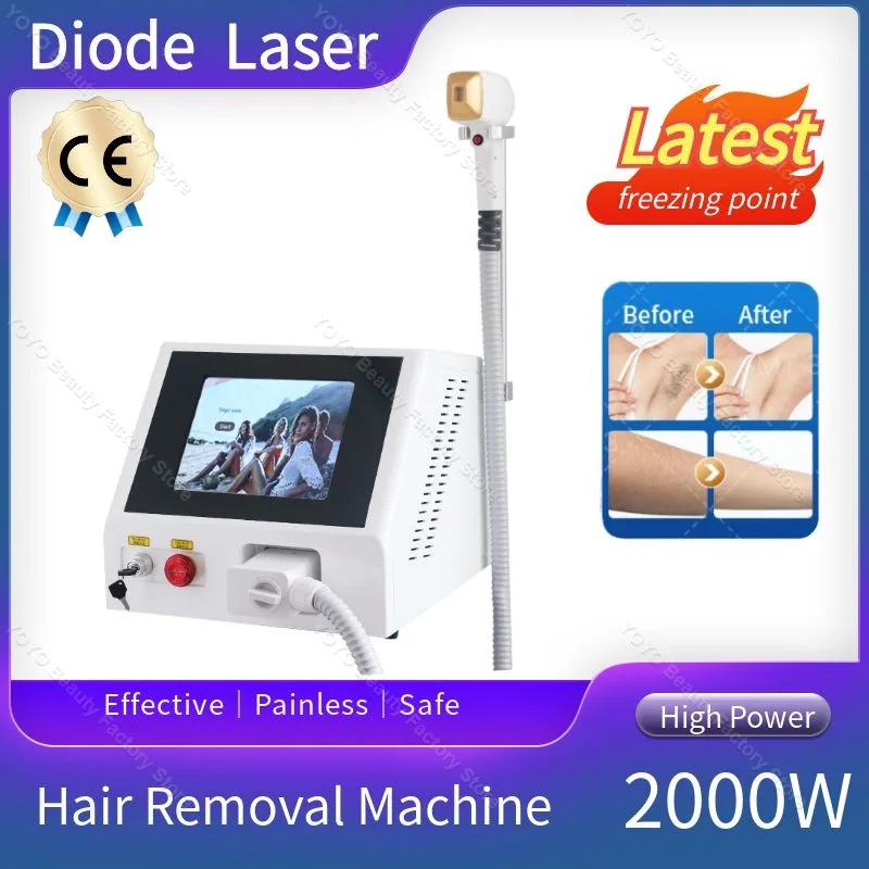 

808 Diode Laser Hair Removal Machine 3 Wavelength Ice Titanium Permanent Painless Epilator Skin rejuvenation