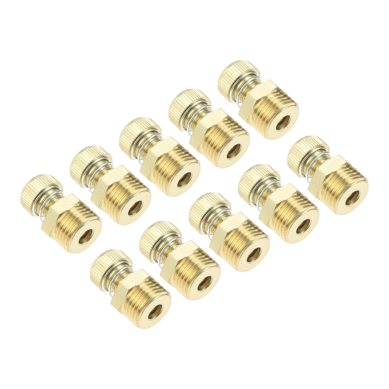 

10pcs 1/2" Male Thread Adjustable Brass Mufflers G1/2 20mm Spring Loaded Pneumatic Air Exhaust Silencers Muffler Noise Reducer