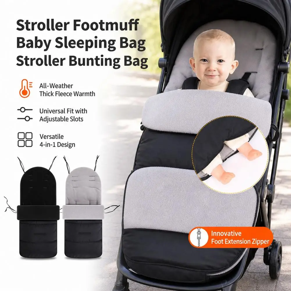 Kids Warm Windproof Universal Stroller Winter Sleeping Bag Footmuff Cover Blanket Toes Buggy Seat Cushion Newborn Accessories