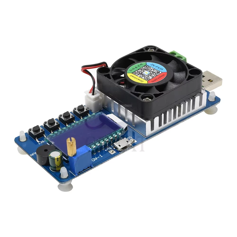 25W 35W 4A/5A Electronic Load Current Voltage Power Tester USB Protection LCD HD Display Adjustable Resistance Unloader