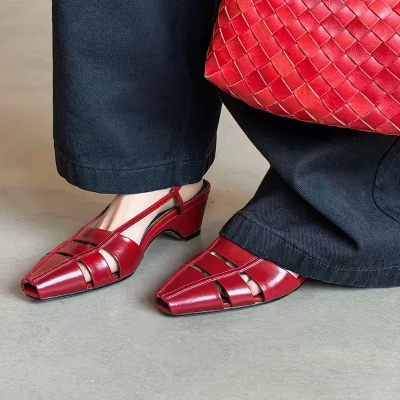 

Retro Women's Shoes Exquisite Hollowed Out High Heeled Sandals for Woman Fashion Casual Shoes Designer Shoes Sandalias De Mujer