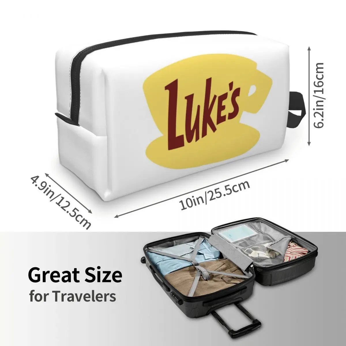 Luke's Diner Gilmore Girl Birthday Gift Makeup Bag Cosmetic Organizer Storage Dopp Kit Toiletry Cosmetic Bag for Women Beauty
