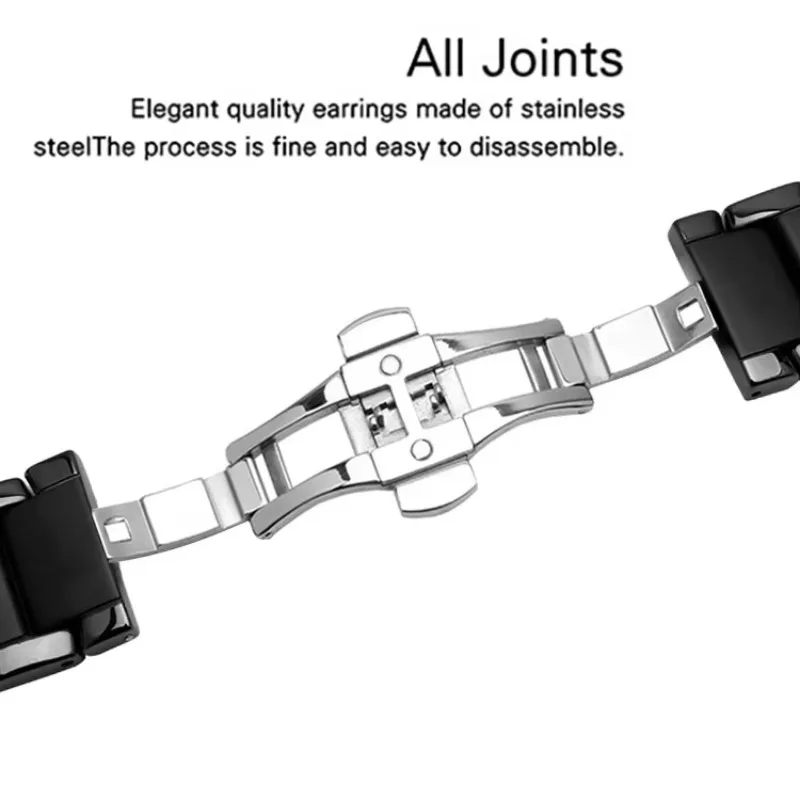 20 مللي متر 22 مللي متر السيراميك + شريط معدني ل Garmin Forerunner 570 970 965 55 سوار الموضة ل Garmin Approach S50/Vivoactive 6/Venu 3 2