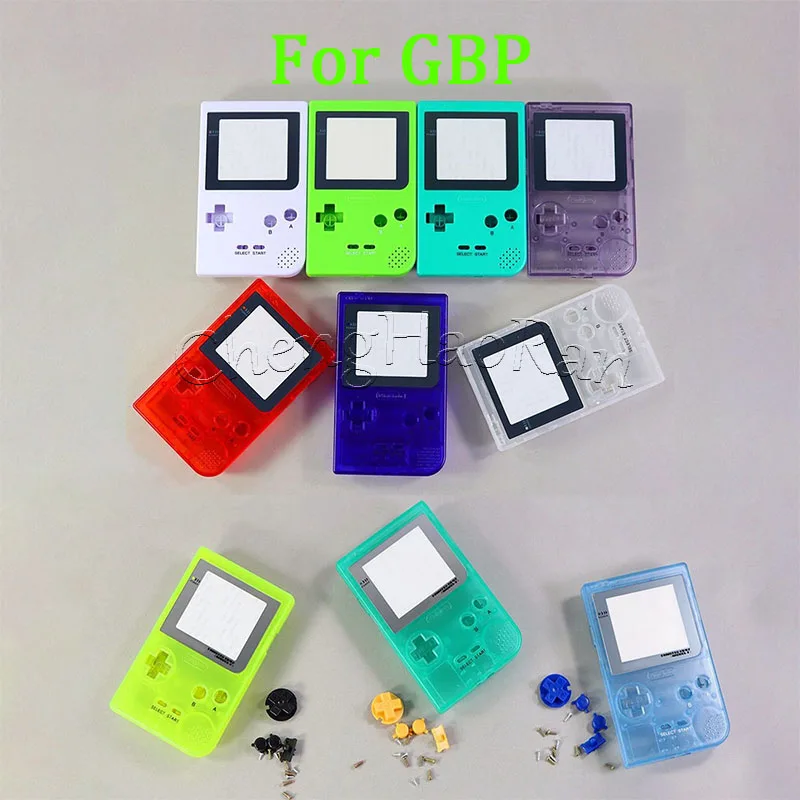 1set Game Console For Gameboy Pocket Full GBP Case Cover Housing Shell Replacement Set with Screen Lens And Buttons