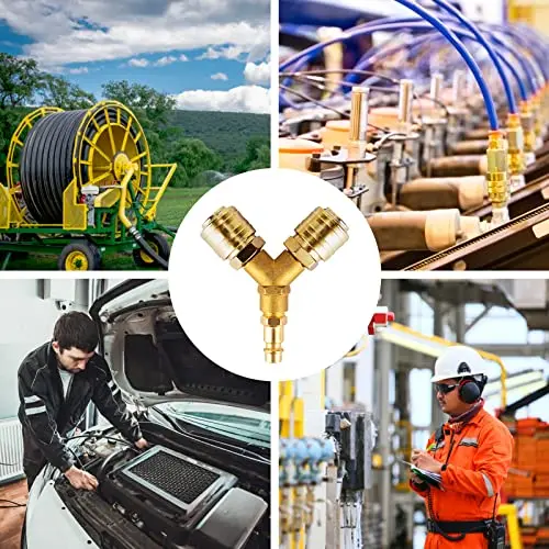 Konektor Saklar Udara 2 Arah 14AG Distributor Udara Terkompresi dengan Konektor Fleksibel Pneumatik untuk Kontrol Aliran Udara yang Efisien