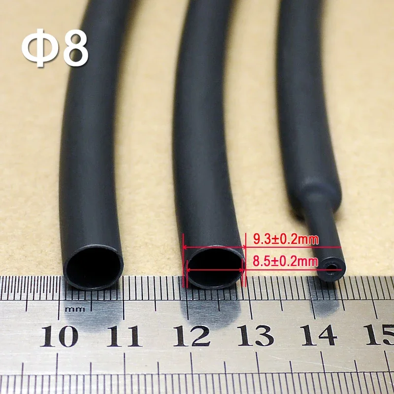 

1/5/10/25/50/100M Diameter 8mm 4:1 Heat Shrink Tube with Glue Dual Wall Tubing Adhesive Lined Sleeve Wrap