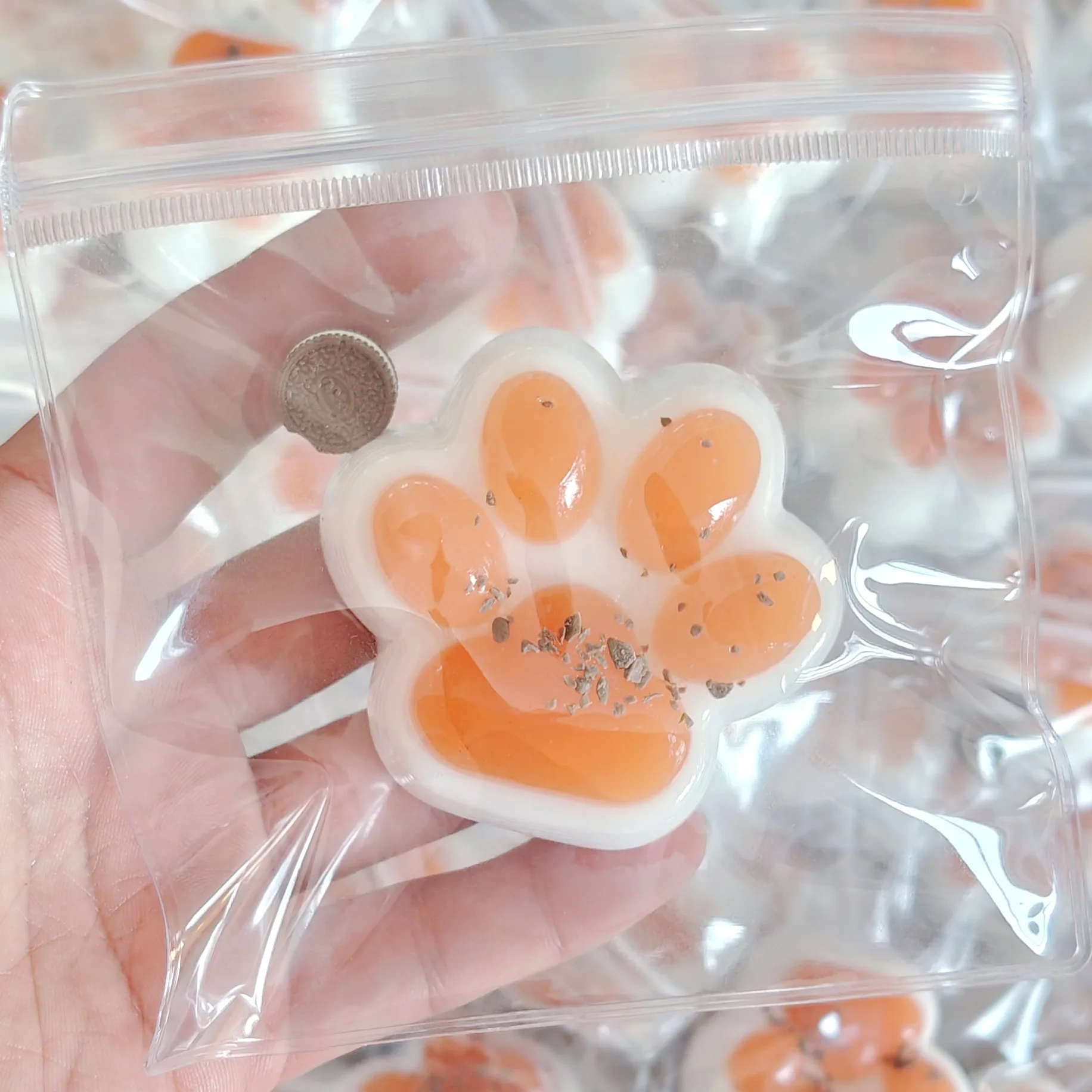 Kawaii น่ารักช็อกโกแลต Cat's Paw Squeeze ของเล่นซิลิโคนช้า Rebound ความเครียดบรรเทา Fidget ของเล่นเด็ก Happy Sensory ของเล่น