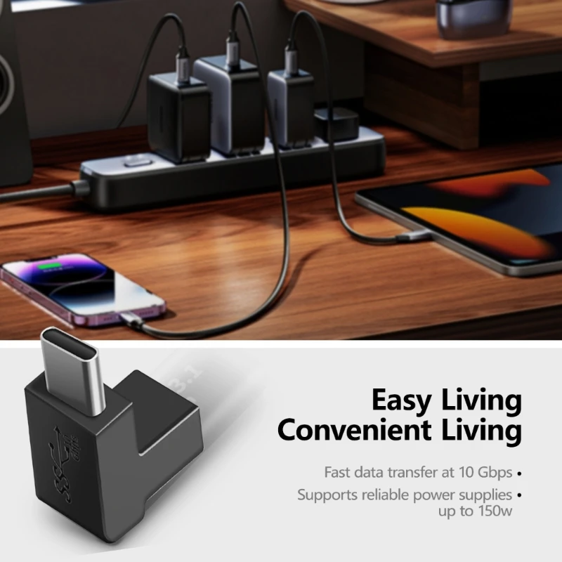 อะแดปเตอร์ USB C มัลติฟังก์ชั่นอะแดปเตอร์ขยายประเภท C หญิงถึงชายสำหรับแท็บเล็ตโทรศัพท์มือถือแล็ปท็อป