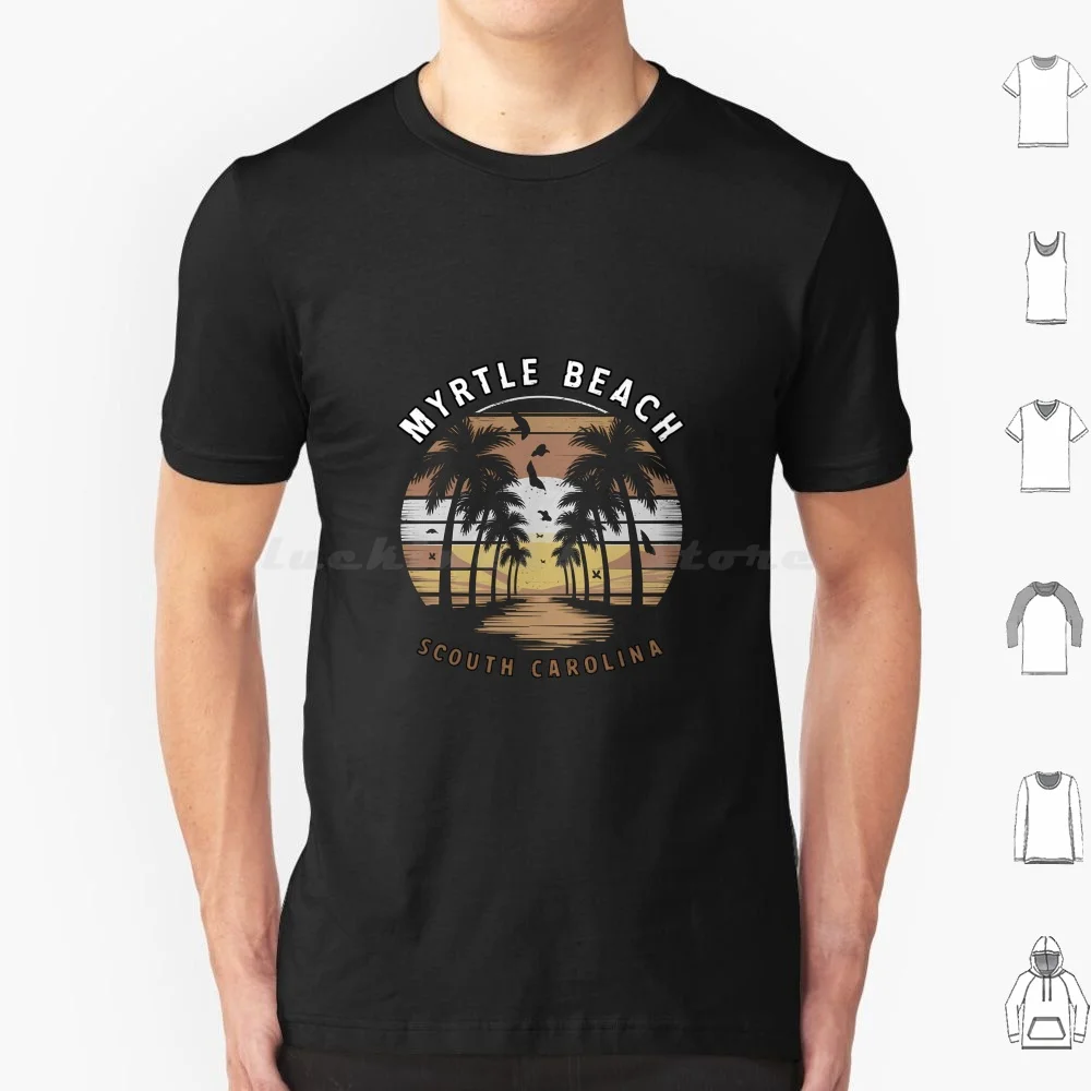 Myrtle Beach South Carolina T Shirt 6xl Cotton Cool Tee Myrtle Beach Vacation Travel South Carolina Vintage Stamp Sign Myrtle