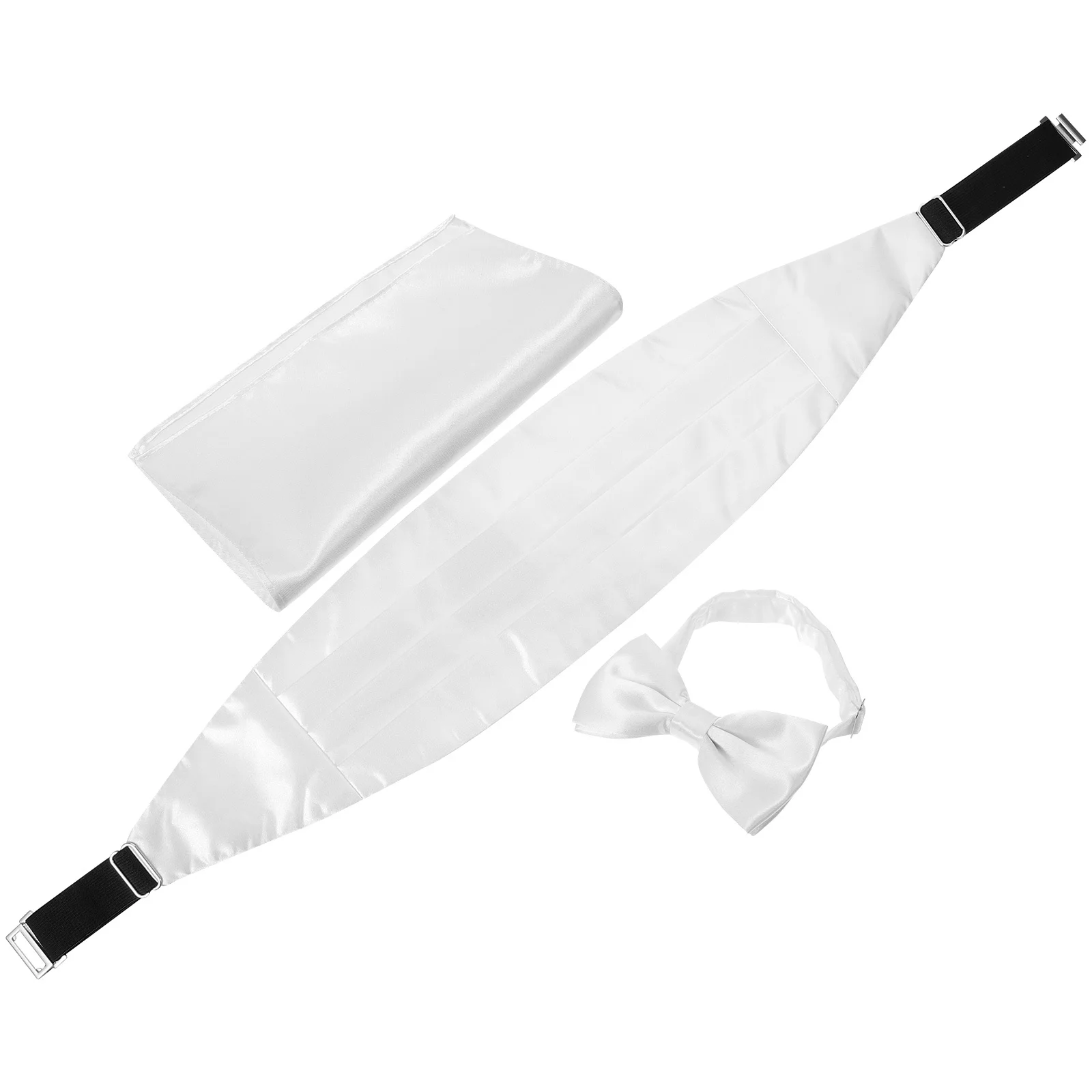 

1Set Men's Fashion Cummerbund Bow Tie Handkerchief Set for Various Celebrations Ceremonies Cummerbund and Bow Tie Set
