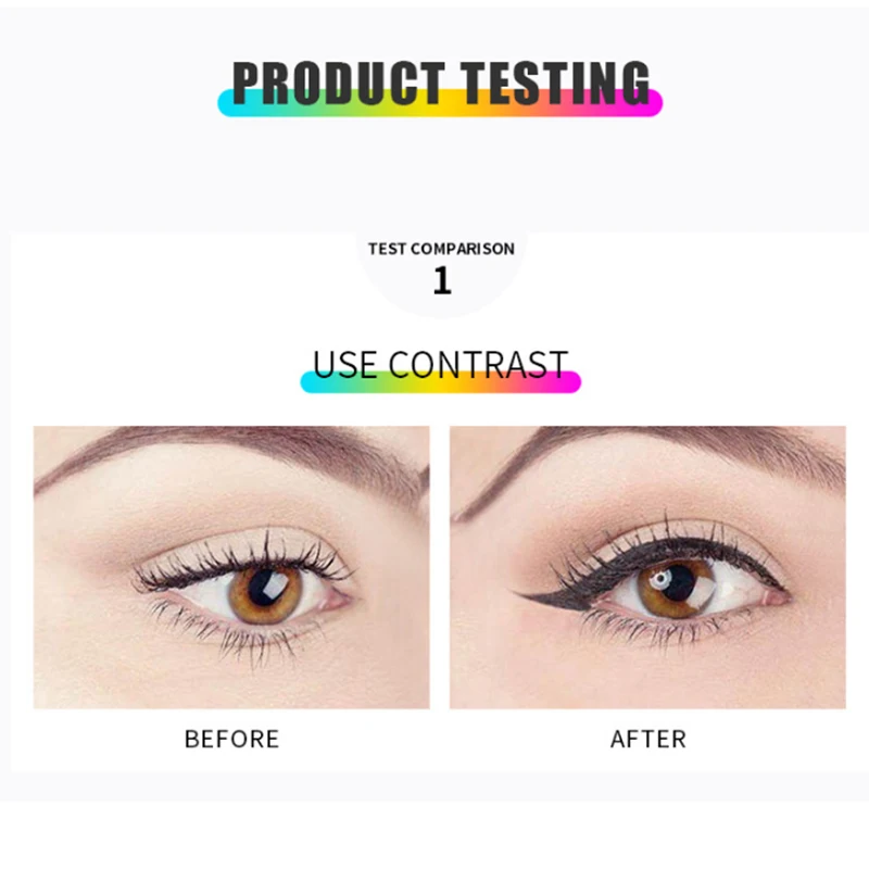 Waterproof Eyeliner Pencil 36H Long-Lasting Liquid Eye Liner Pen Black Liquid Eyeliner Quick-Dry No Blooming Cosmetics Tool