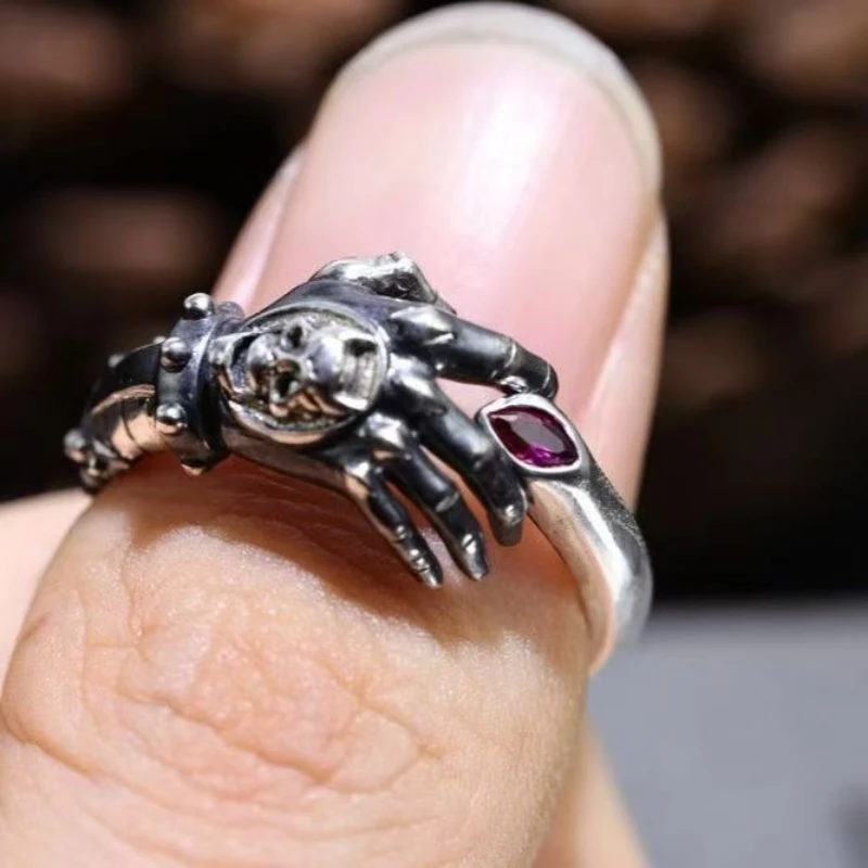 Anillo de Cosplay de Anime Bizarre Killer Queen, anillos con apertura ajustables góticos de Metal Unisex, accesorios de joyería, regalo de Navidad