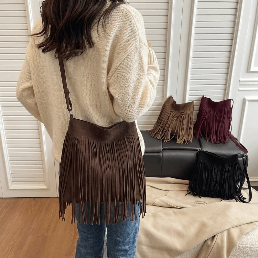 Retro Tassel Saddle Bag Vintag - đánh giá và giá Women'S Evening Bags
