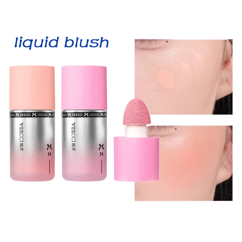VEECCI Płynny Róż do Policzków Rozświetlacz Konturowanie Bronzer Matowy Połysk Nude Balsam do Policzków Wodoodporny Długotrwały Odporne na Rozmazywanie Makijaż Twarzy