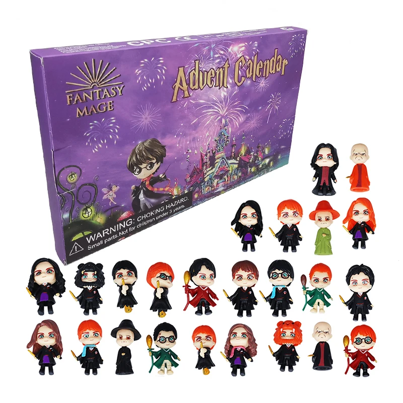 2023 New Harry Potter Christma Adventure Calendar Gift Box Toy Gift Box Contains 24 Different Little Doll Toy Gifts For Children