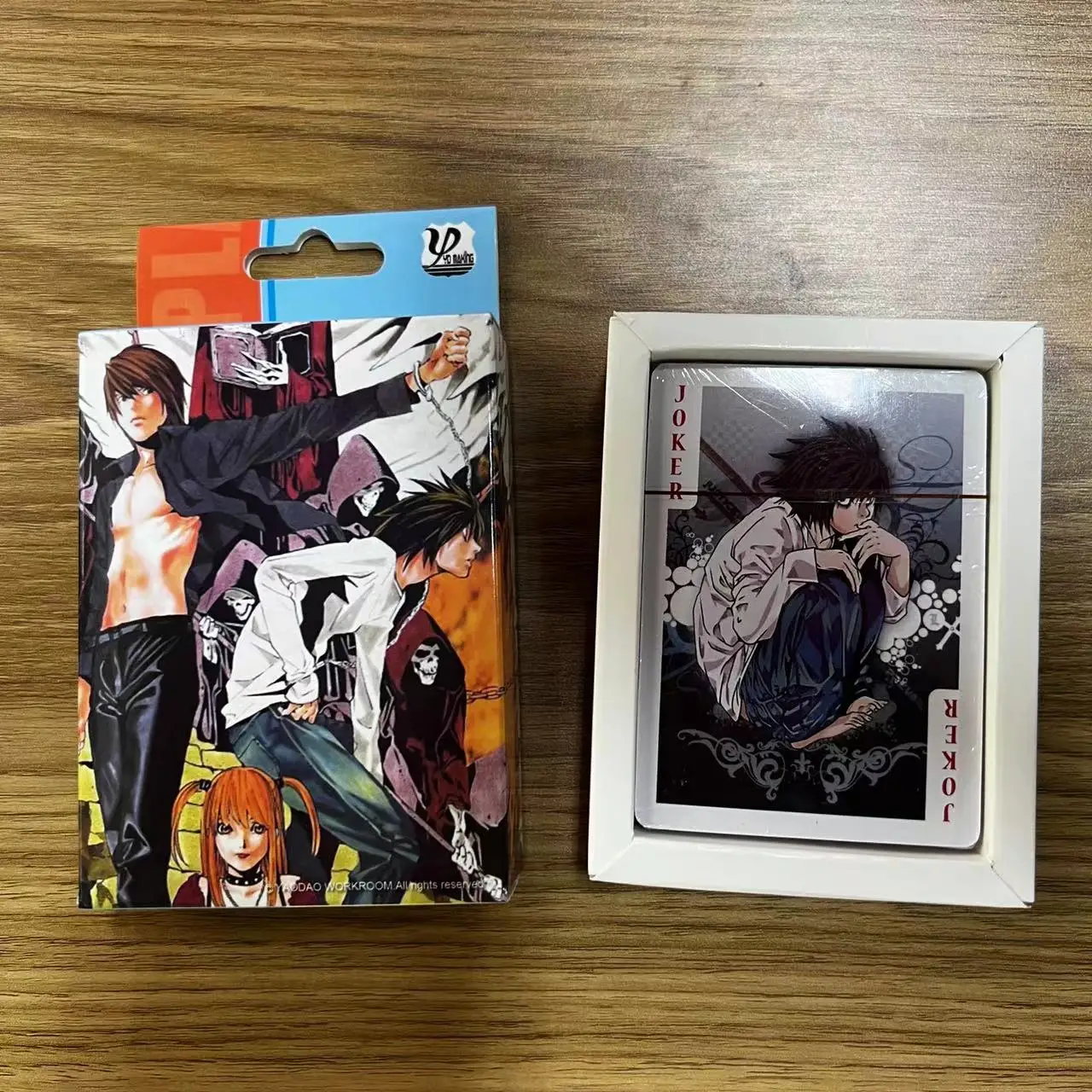 54pcs Cards Anime Death Note Poker Toy Yagami Light Cosplay Board Game Cards Hardcover Collection Box