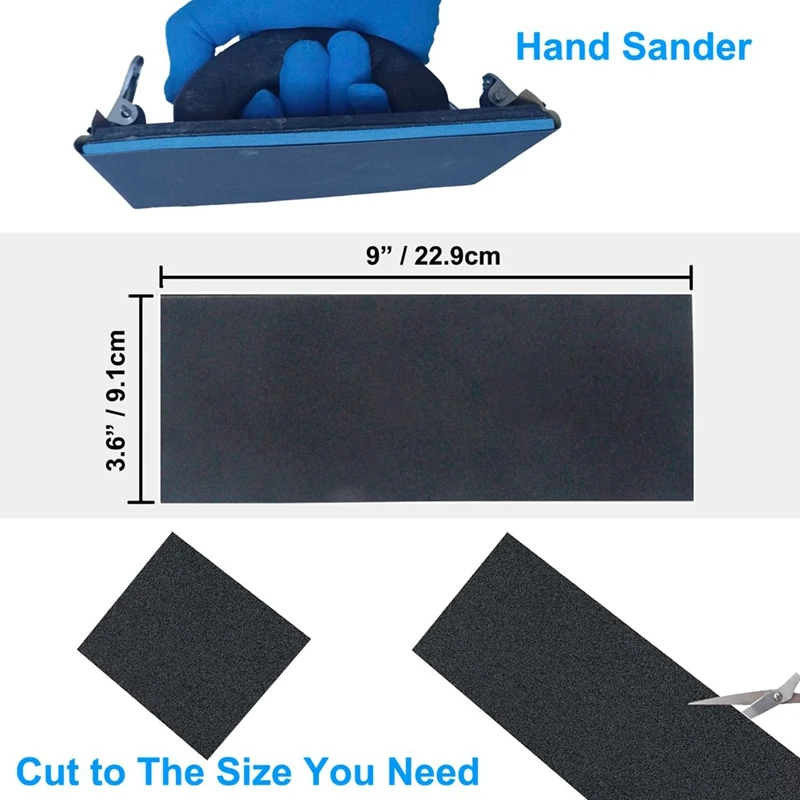 แพ็คกระดาษทรายหลากหลายแผ่นกระดาษทราย20ชิ้นสำหรับขัดโลหะไม้แผ่นกระดาษทรายเปียกขนาด9x3.6นิ้วติดตั้งง่าย