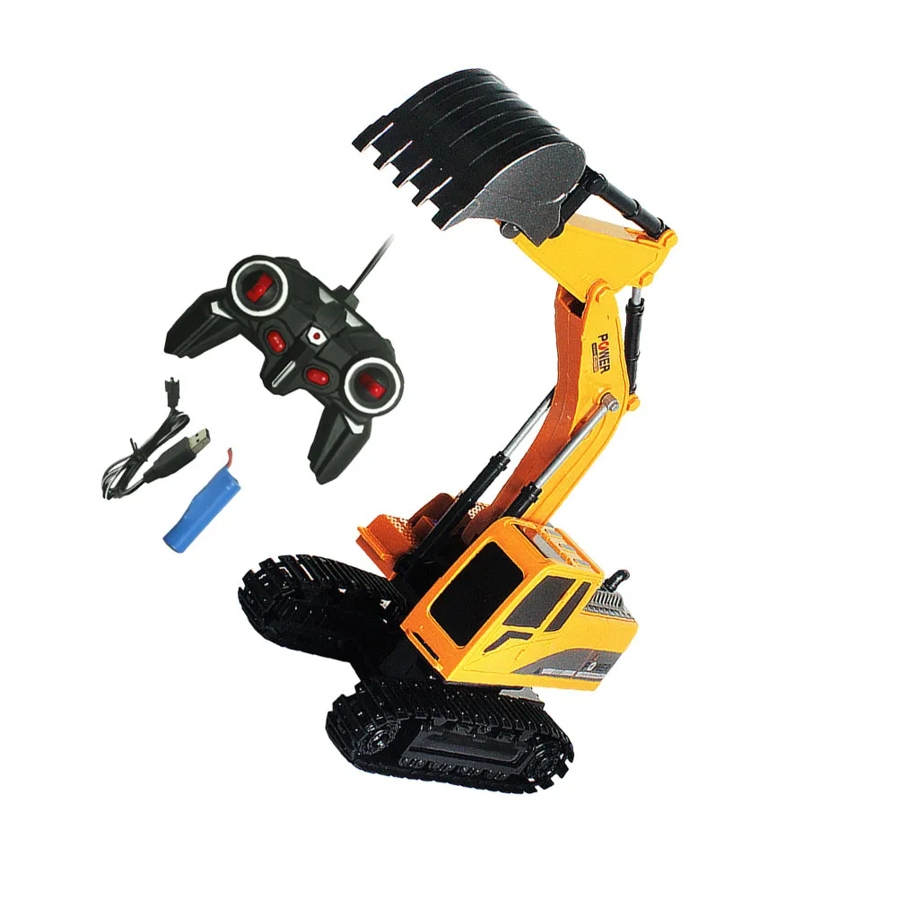 

1Pcs Electric Remote Control Excavator Alloy Heavy Duty Construction Vehicle for Kids Multi-Function Moving Forward Backward
