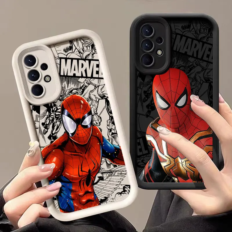 Marvel Superhero Spider Man Case For Samsung Galaxy A57 A56 5G A37 A36 A17 A07 A26 A16 A06 A55 A52 A14 A73 A34 Protective Cover