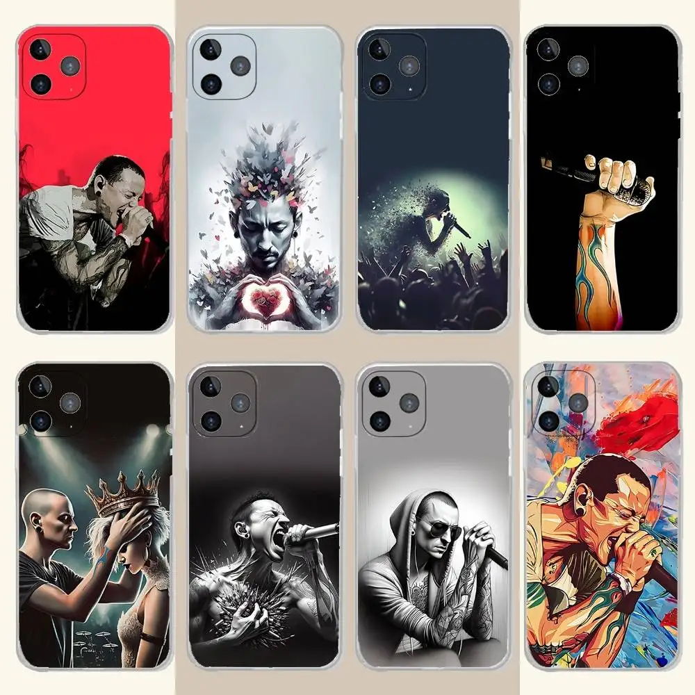 

C-Chester Rock Bennington Phone Case For iPhone 17,16,15,14,13,12,11 Pro,Max,Plus,X,XS,XR,SE4,E Mini Transparent Soft Cover