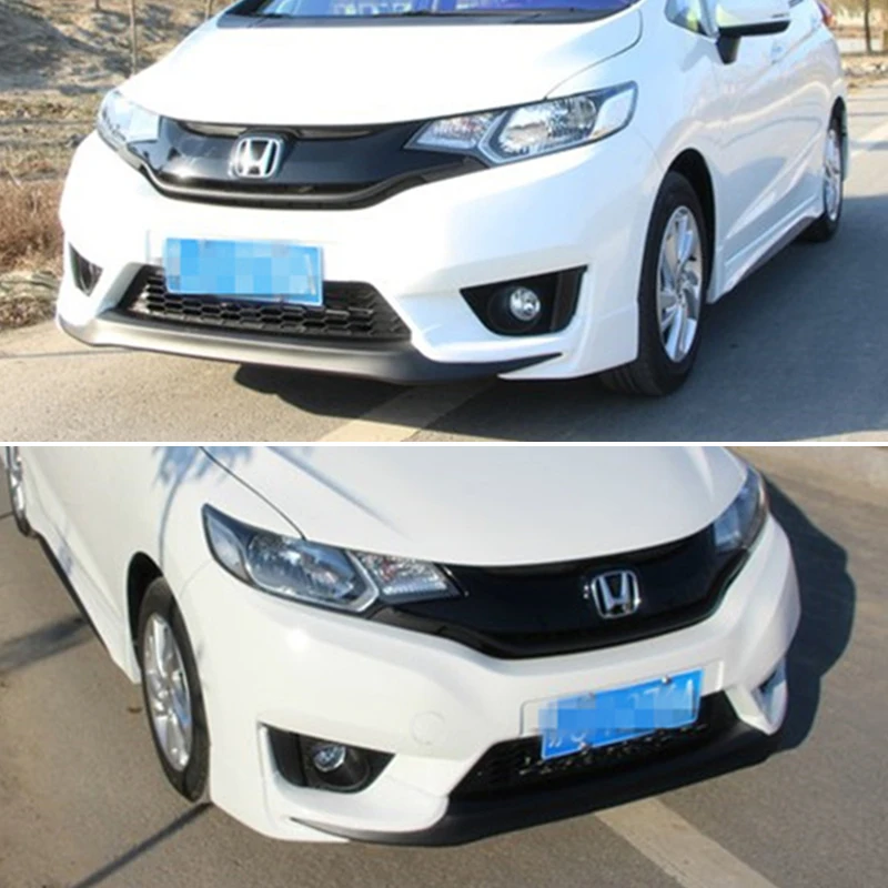 For Honda Jazz Fit 2014 2015 2016 Year Front Bumper Lips Body Kit Accessories 2 Pcs