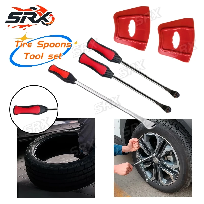 Multiple Combinations 4/11Pcs Tire Spoon Lever & Rim Protector Kit With Valve Core Tool Motorcycle Bike Tire Changing Tools