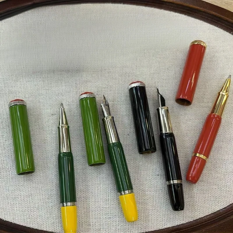 Zielony Metalowy-M B Uroczy Długopis F 0.5MM Minimalistyczny Czarny Prezent Pióro Wieczne mb Mon Pióra Rollerball dla Nastolatków do Nauki Pisania i Praktyki Artystycznej — zdjęcie produktu 2