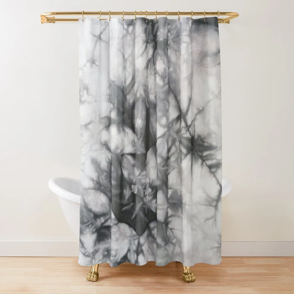 

Gray Tie Dye Shower Curtain Shower Bathroom Bathroom Accessorys Set For Bathroom Waterproof Fabric Shower Curtain