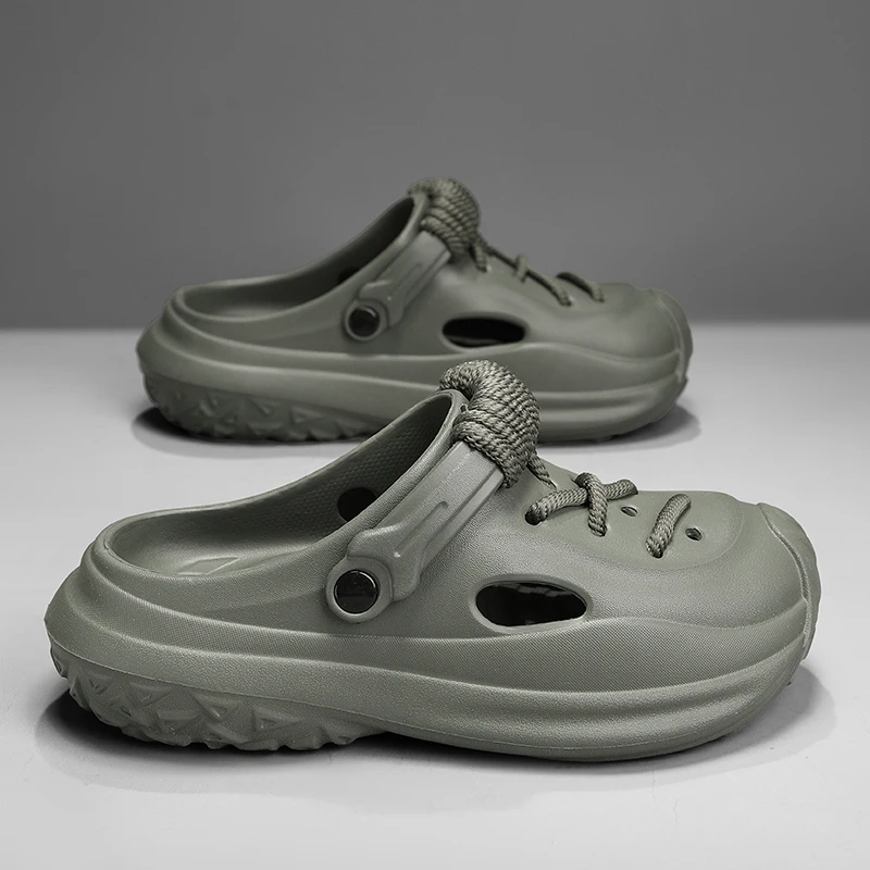 

Summer thick-soled beach men's shoes with a feeling of stepping on poop, clogs, breathable and anti-slip casual sandals