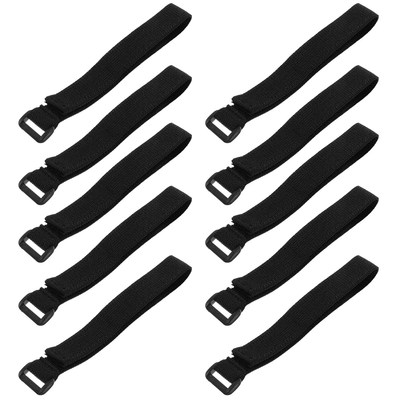 

20Pcs Hook Loop Cable Ties Black Reusable Adjustable Cable Organizer Fastening Strap for Tidying Cables
