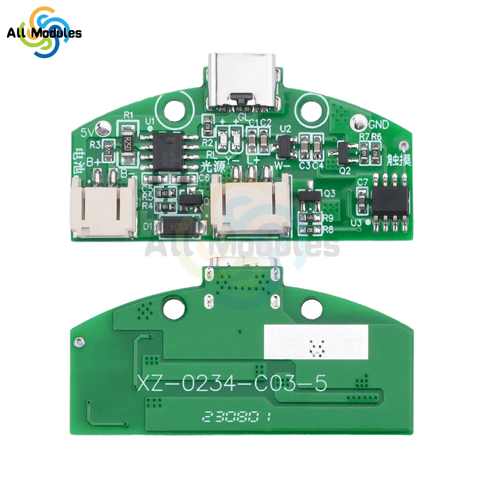 TYPE-C lampa biurkowa z obwodem USB ładująca nieskończenie ściemnialny moduł sterujący lampką nocną ładujący dotykowy Bi-kolorowa płyta