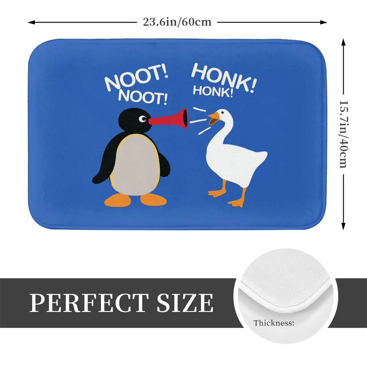 Noot Noot Honk Honk Pingu And Duck Non-slip Doormat Floor Mat Carpet Rug for Kitchen Entrance Bathroom Living room Footpad Mats