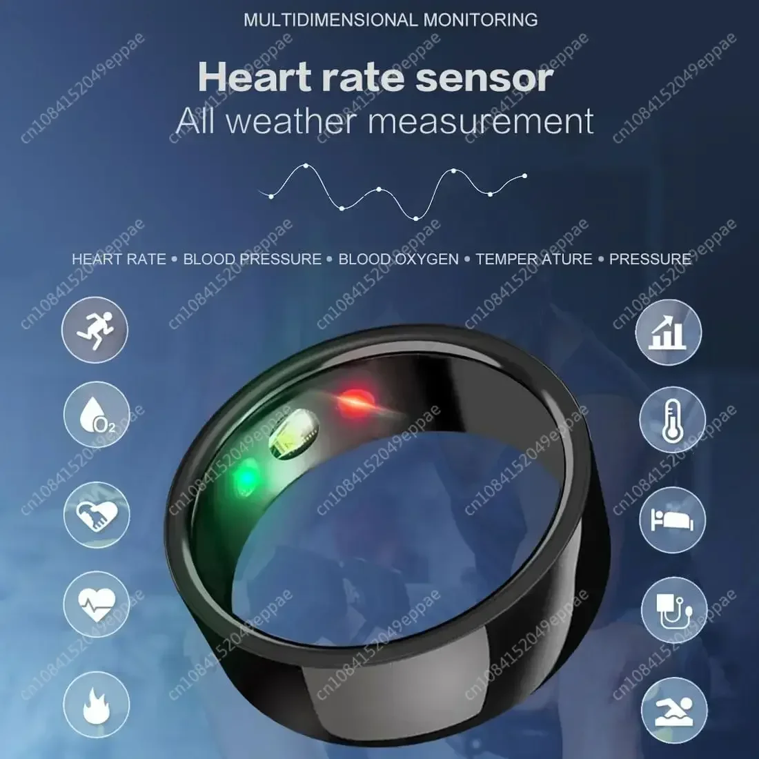 SR200 Intelligent Ring Fitness Tracker  B loo d P ressur e O xyge n Ring Waterproof Wireless  Ring Hear t Rat e Monito r